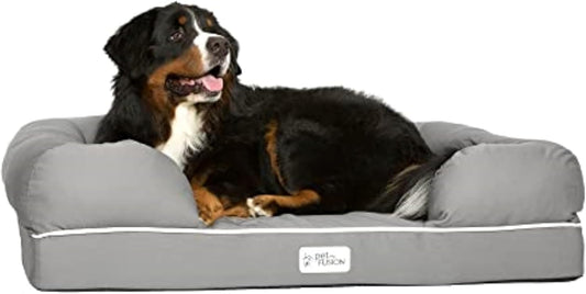 Orthopedic Memory Foam Dog Bed with Waterproof Liner, Breathable Cotton Cover, and YKK Zippers - Available in Multiple Sizes and Colors