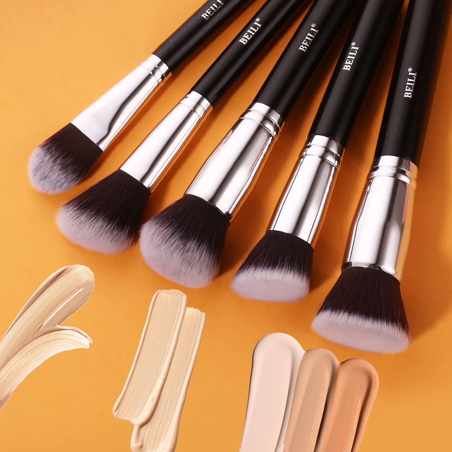 Makeup Brushes 30Pcs Professional Makeup Brush Set Premium Synthetic Kabuki Foundation Blending Brush Face Powder Blush Concealers Eye Shadows Make up Brush Set (Black)