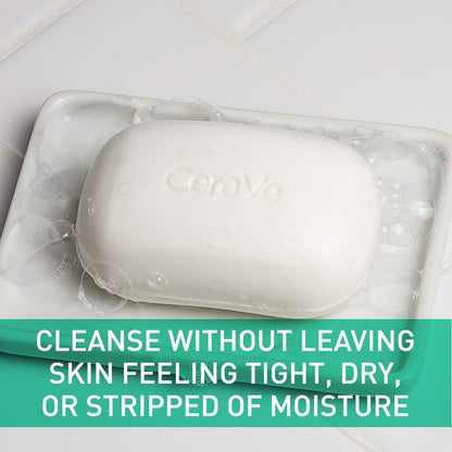 Foaming Cleanser Bar, Soap-Free Body and Face Cleanser Bar for Oily Skin, Fragrance Free, 4.5 Ounce