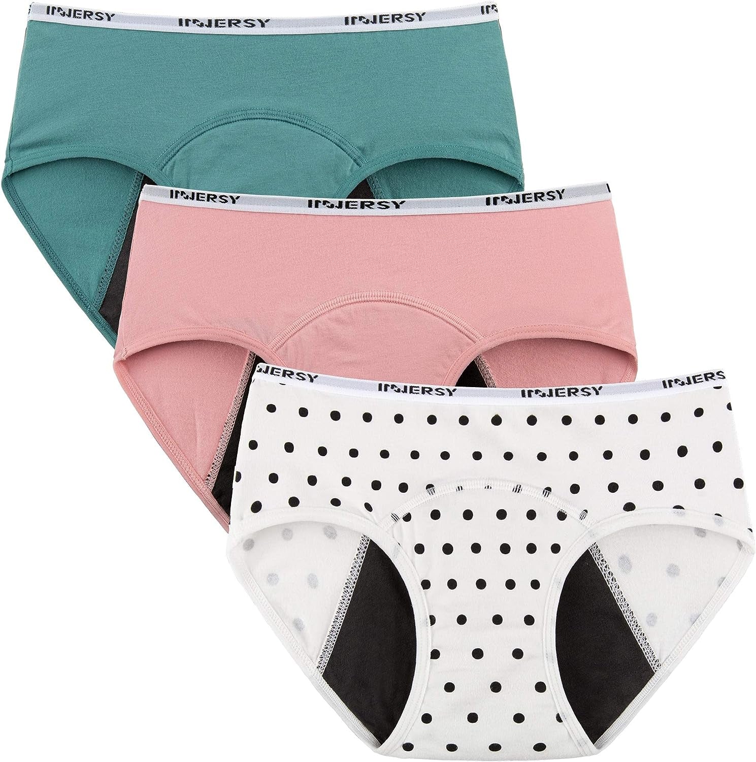 Big Girls' Period Panties Menstrual Underwear for First Period Starter 3-Pack