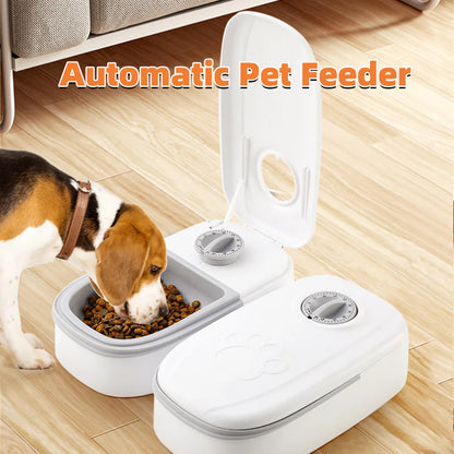 Smart Automatic Pet Feeder with Timer and Stainless Steel Bowl for Cats and Dogs