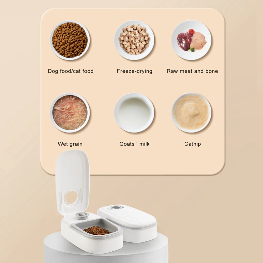 Smart Automatic Pet Feeder with Timer and Stainless Steel Bowl for Cats and Dogs